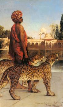 本傑明 讓 約瑟夫 康斯坦特 The Palace Guard With Two Leopards 本傑明 讓 約瑟夫 康斯坦特 The Palace Guard With Two Leopards